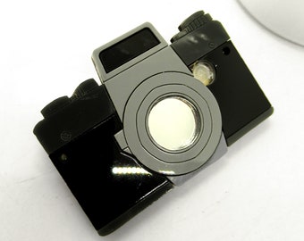 Camera Brooch - laser cut acrylic brooch