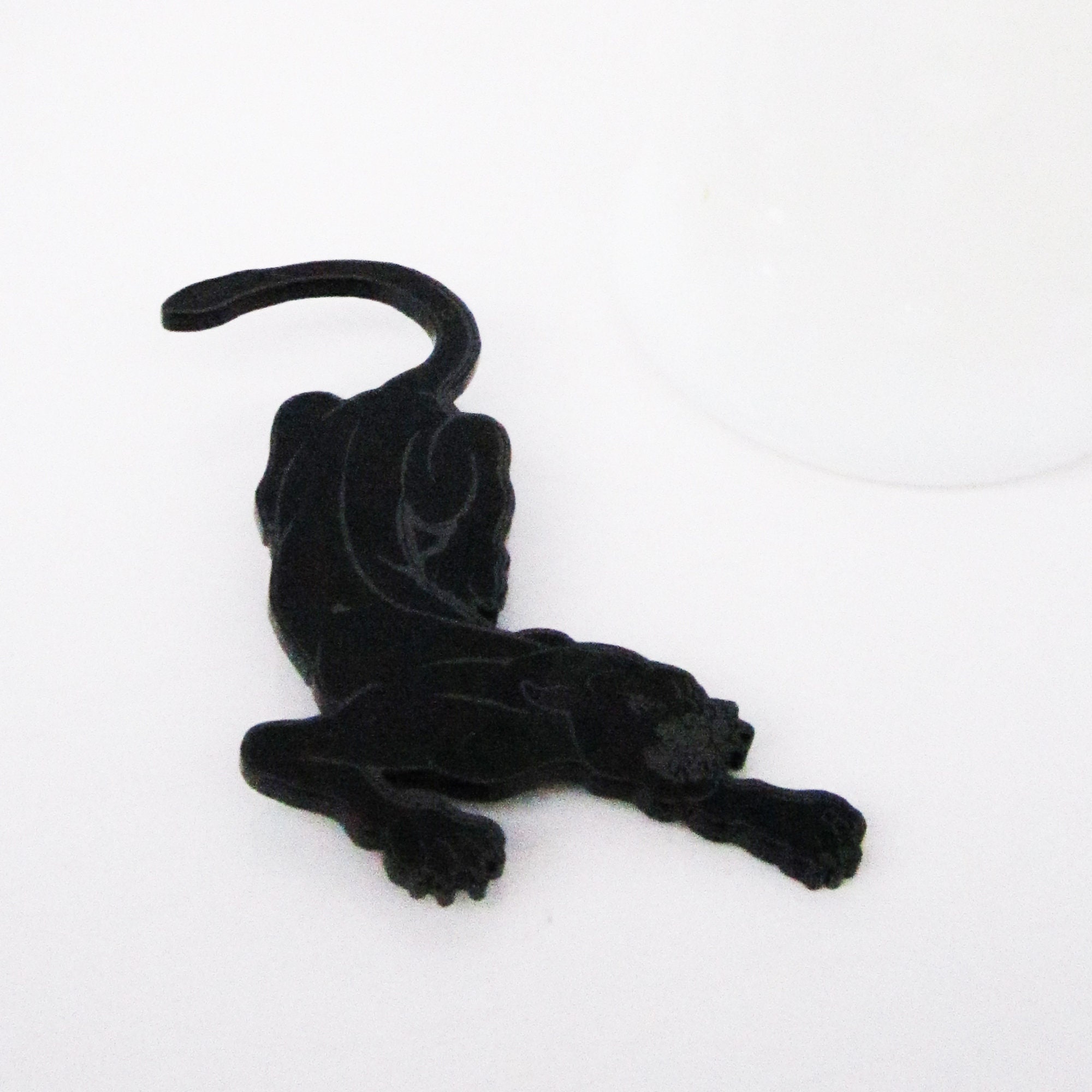 Panther Brooch Laser Cut and Etched Black Acrylic Brooch Etsy
