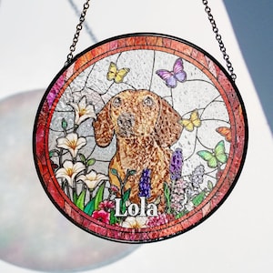 Personalized Loss Of Dogs Sympathy Gift, Dog Memorial Suncatcher, Pet Memorial Gift, Pet Loss Gift, Dog Sympathy Gift, Pet Suncatcher CDS01