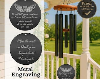 Memorial Wind Chimes | Personalized Listen to the Wind Sympathy Wind Chime | In Memory of Wind Chime | Remembrance Gift | Bereavement Gifts