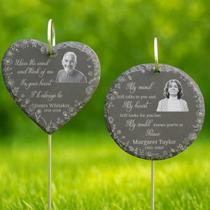 In Memory of Loved One Memorial Stone, Personalized Garden Grave Stone or Human Memorial Plaque, Outdoor Memory Stone for Remembrance