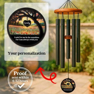 Memorial Wind Chime with Name, Loss of Father, Mother Gift, Funeral Keepsake, Garden Sympathy Decor, In Loving Memory Gift, Remembrance Gift