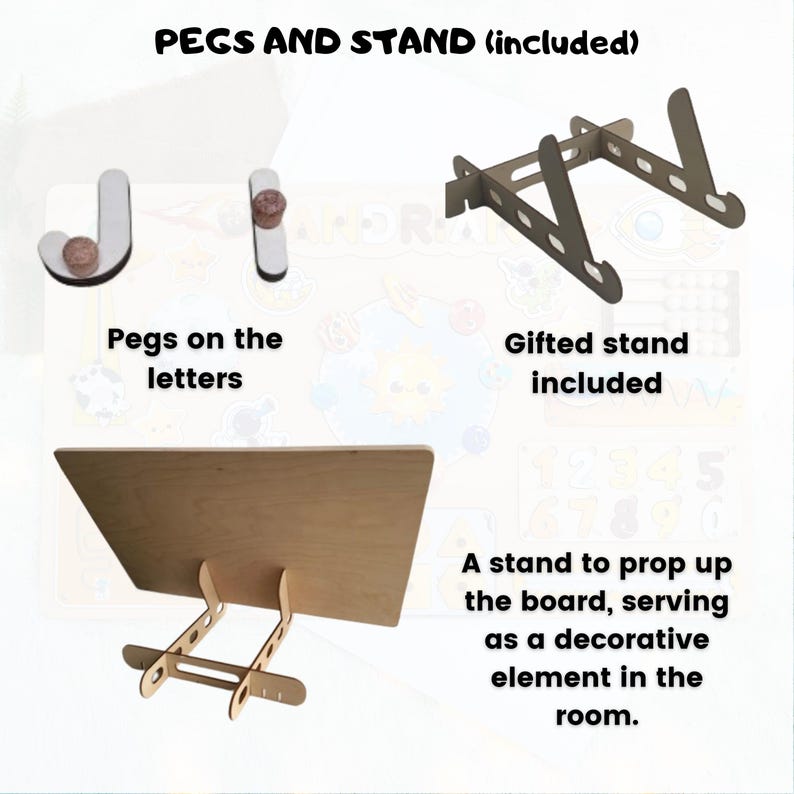 Wooden Busy Board Puzzle Personalized Name Puzzle Toy Baby Girl Gift