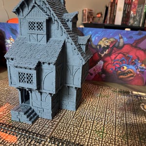 Tabletop Terrain | Medieval House | DnD Terrain | Fantasy Building | Dungeon Master | Playable Interior | D&D Miniature Terrain | Pathfinder