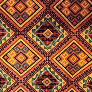 dark orange fabric, orange print fabric, cotton fabric, yardage, craft projects, sewing projects