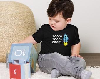 Zoom zoom zoom cute spaceship T-shirt for boys and girls