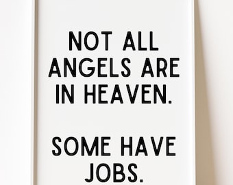 Funny Work Quote Poster, Minimalist Typography Wall Art (Instant Download)