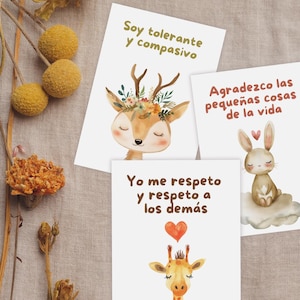Tarjetas de confirmación para niños – PDF descargable para imprimir | Frases positivas y seguras para niños | Atención plena y motivación