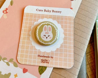 Bunny Button Pin
