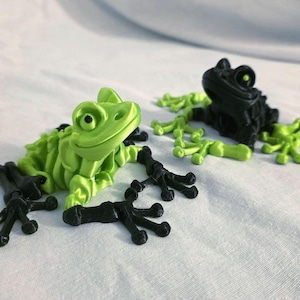 3D Printed Articulated skeleton frog