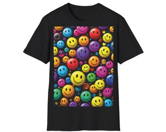 Vintage Smile Face, Smile Face Shirt voor haar en voor hem, club, lovers club T-shirt, retro jaren, verjaardagscadeau, morgenland, trendy, stijl,