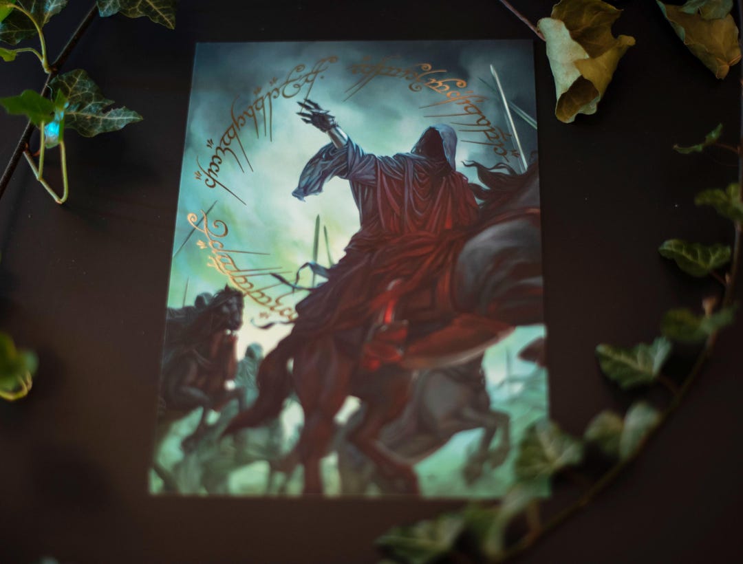 The Nine Riders | Lord of the Rings | Nazgûl Painting | Metallic Print ...
