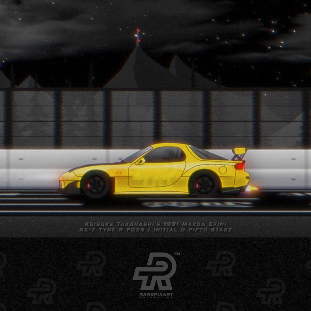 Mazda RX-7 FD3S Animated Wallpaper | JDM Lo-fi Night Drive | 4K Loop ...