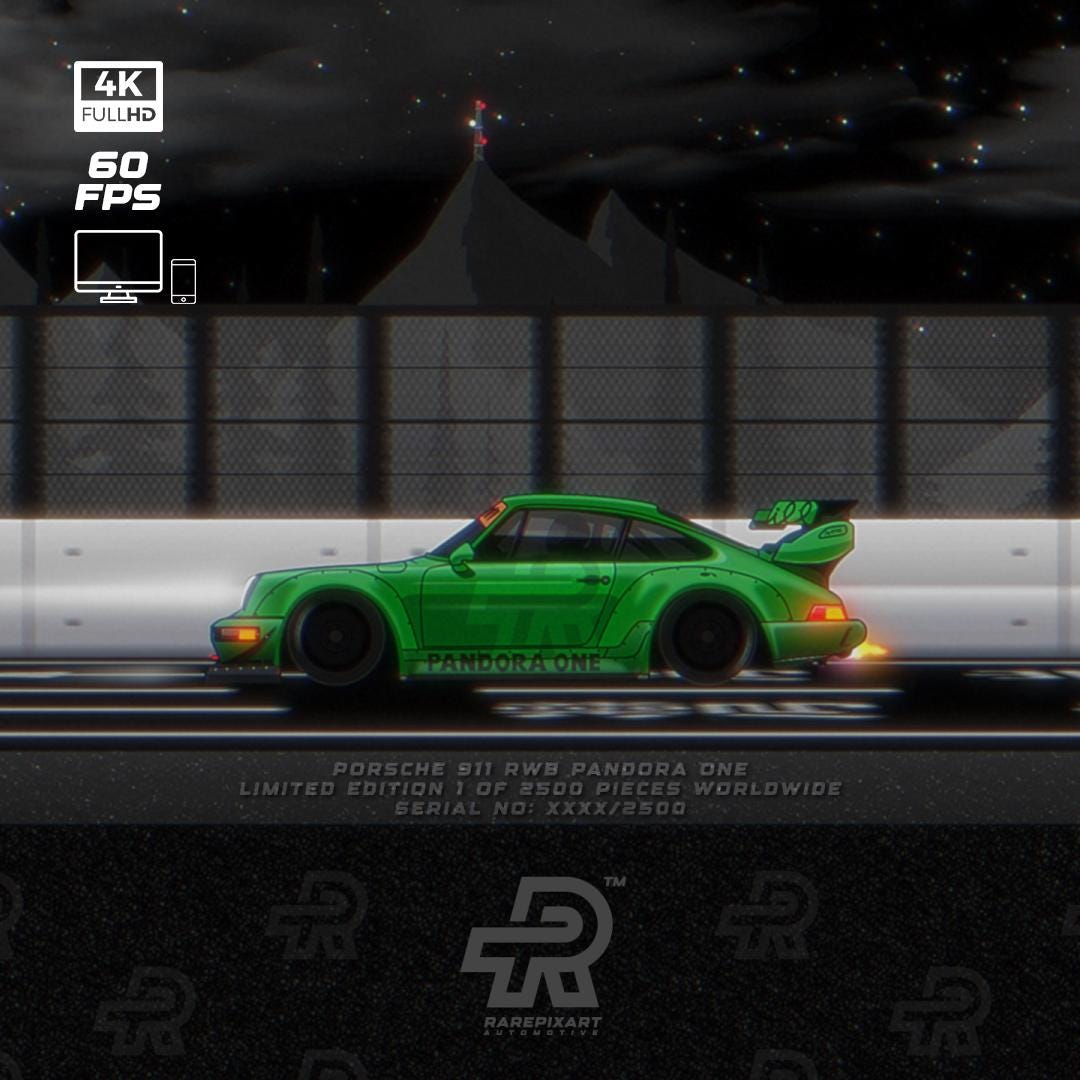 Porsche 911 RWB Pandora One Animated Wallpaper | Cyberpunk Night Drive ...