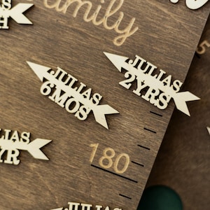 Personalized Growth Chart Arrows: Custom Name Milestone Markers