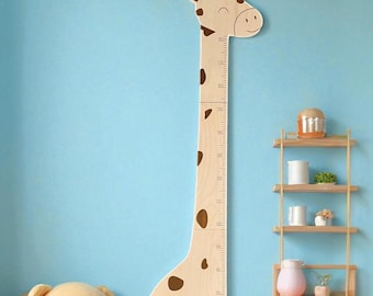 Maßtabelle Giraffe | Wachstumstabelle | Safari Kinderzimmer Dekor | Messlatte für Kinder | Dschungel Kinderzimmer Dekor | Safari Babyparty