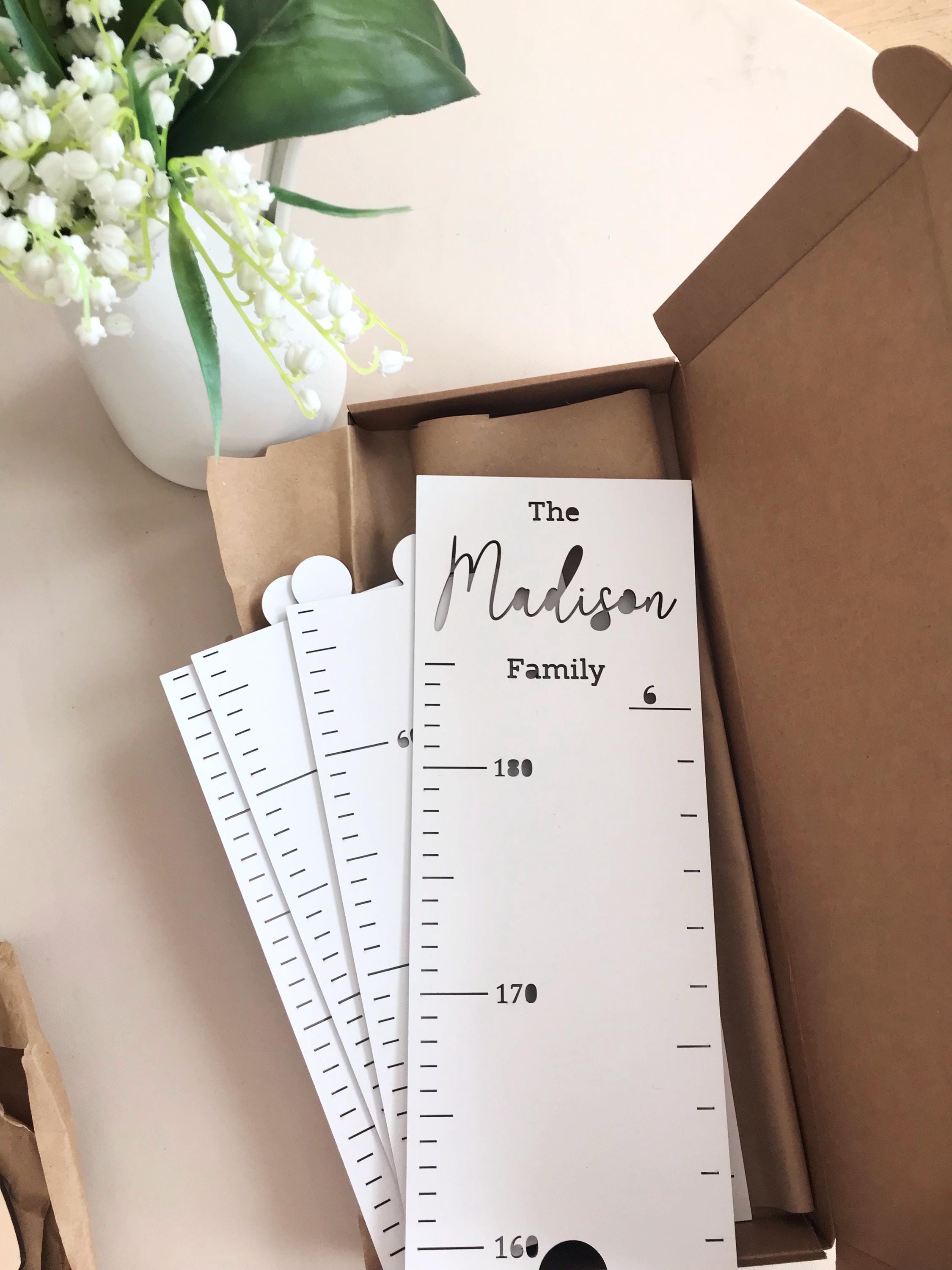 Personalized Wooden Growth Chart: Scandinavian Nursery Decor, Handmade ...