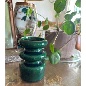 Cari Zalloni, Steuler Keramik | Green Ceramic Candle Holder | Mid Century Modern Pottery | Gorgeous Vintage
