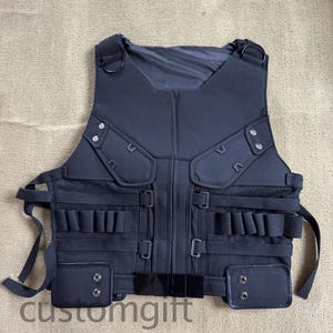 Black Vest Punisher Cosplay Vest Handmade Vest
