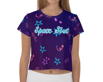 T-shirt corta con stampa all-over Space Sl*t