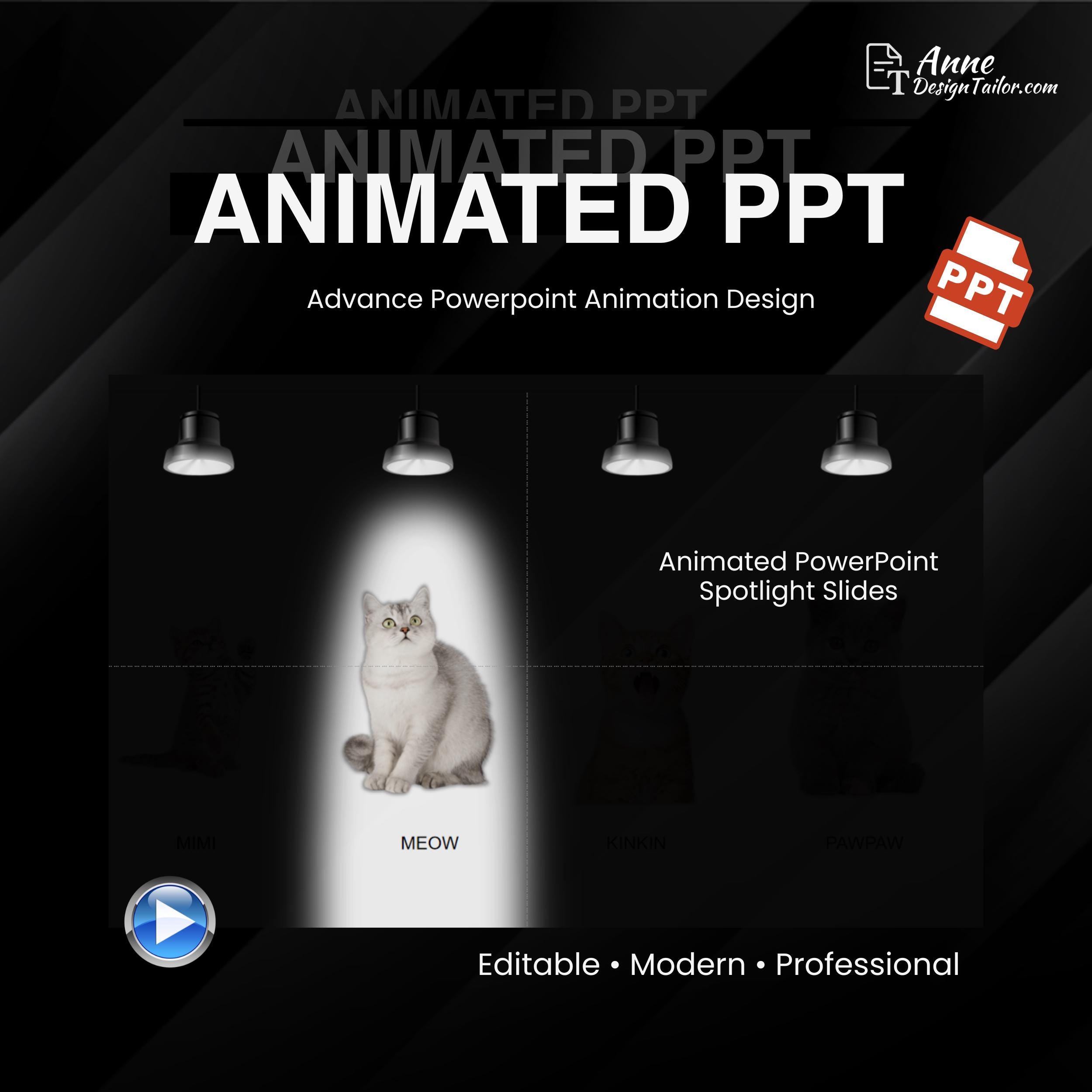 Animated Powerpoint Spotlight Slides, Spotlight Effect Template, PPT ...