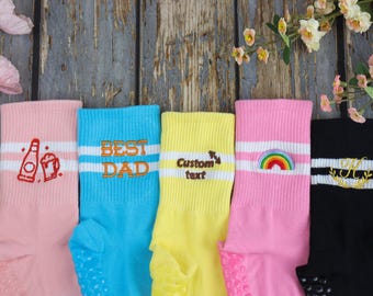 Personalized Non-Slip Yoga Socks: Custom Embroidered Pilates Socks
