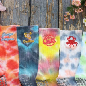 Personalised Women Pilates Socks, Custom Yoga Socks, Non Slip Trainer Socks, Party Favors Gift, Gift for Yoga lover teacher instructor