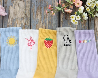 Custom Yoga Socks, Personalised Women Pilates Socks, Non Slip Trainer Socks, Party Favors Gift, Gift for Yoga lover teacher instructor