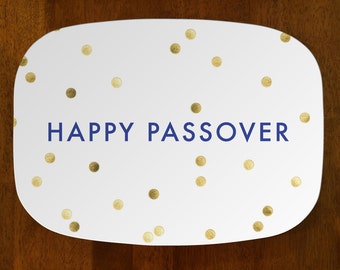 Happy Passover/Pesach Melamine Matzah Matzo Gelfilte Fish Platter/Tray/Plate