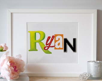 Personalized Broadway Show / Musical Logo Name Art 8x10: FREE SHIPPING