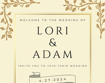 Modèle d'invitation de mariage