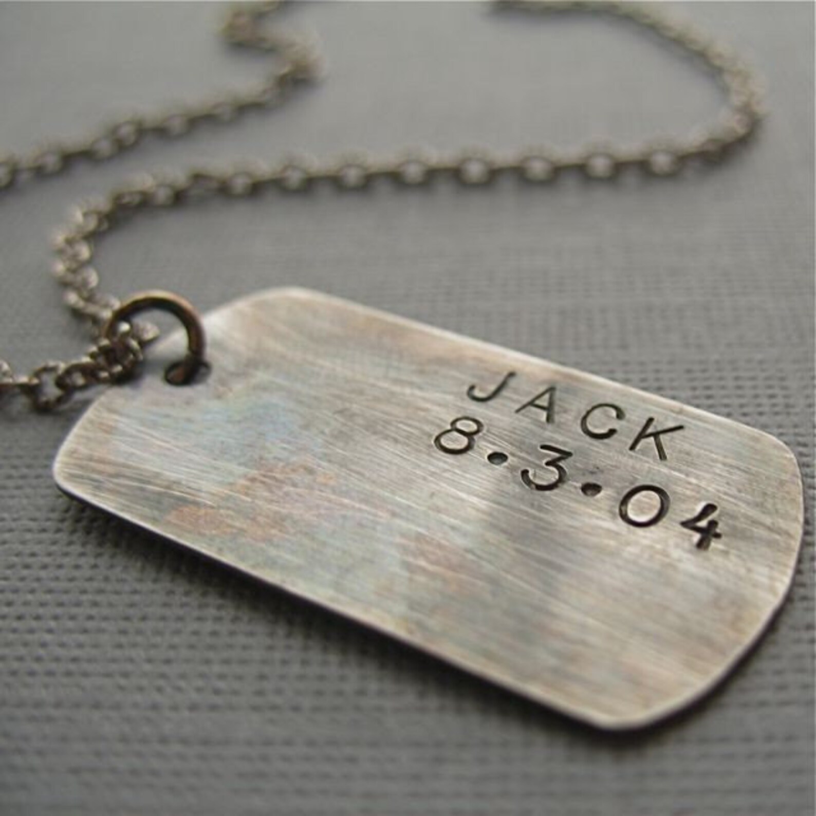 Mens Dog Tags Sterling Silver Custom Dog Tag Necklace Etsy