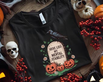 Camiseta feminina Mental Stability Stone Humor negro e espirituoso