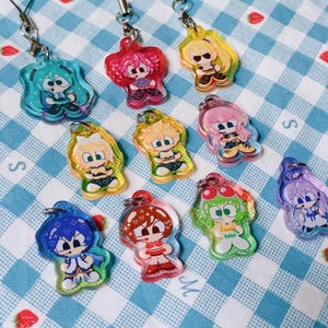 Vocaloid Utauloid Hatsune Miku Kagamine Rin Len Megurine Luka Kaito Meiko Gakupo Gumi Megpoid Kasane Teto Akita Neru phone charm acrylic