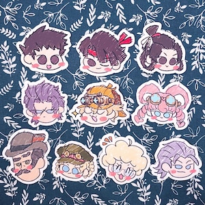 Dai Gyakuten Saiban The Great Ace Attorney herlock sholmes van zieks asogi naruhodo matte vinyl cute scribbly chibi die cut stickers