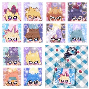 YGO DM GX 5Ds pet charms with paw clasps, cute ygo charms, duel monsters charms