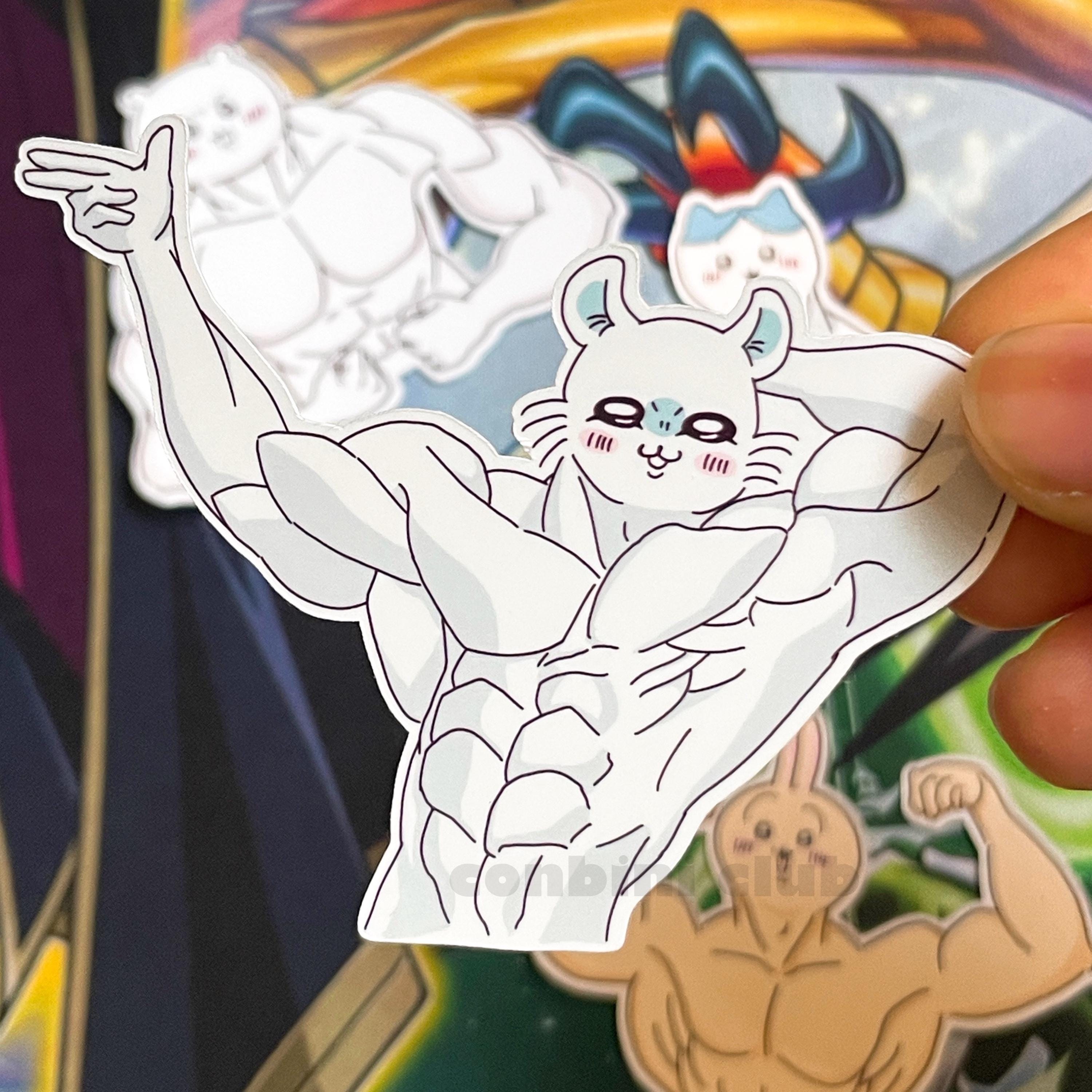 Buff Chiikawa Hachiware Usagi Momonga Large Die Cut Sticker - Etsy