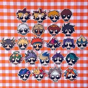 YGO DM ygo GX ygo 5Ds Zexal Arc-V Vrains fathead water resistant vinyl cute chibi die cut stickers autism creature yippee
