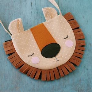 Löwe Handtasche Schnittmuster PDF Tier Tasche für Kinder Mädchen Nähanfänger nähen