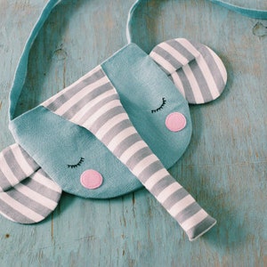 Animal bag sewing pattern PDF Elephant gift for kids for baby for girl Elephant bag Easi tutorial beginner sewing Animal birthday party PDF