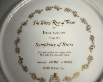 The yellow rose of Texas plate