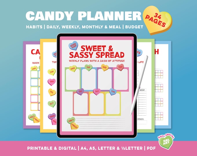 Featured listing image: Candy Coded Planner Bundle