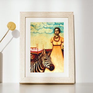 Frida's Fairy Tail: Original mixed media artwork/print/sherry dooley