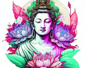 Quan Yin Wall Art3. Guan Yin, Kwan Im, Kuan Yin. Goddess of Compassion. Downloadable wall art