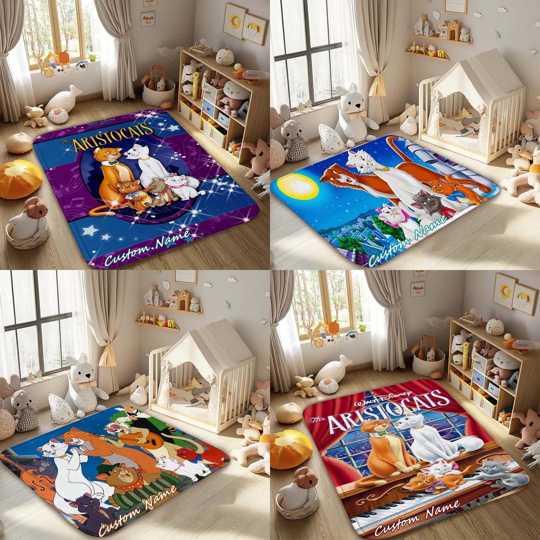 Customized Name the Aristocats Carpet for Halloween Gift Bedroom Rug ...