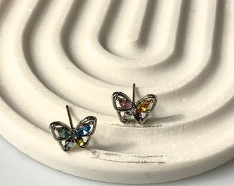 925 orecchini a farfalla argento in argento sterling