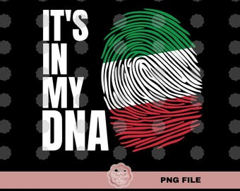 それは私のDNAの中にあります - イタリアの指紋デザインのPNGファイル