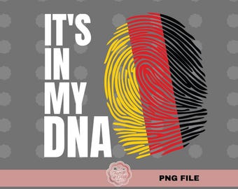 Está en mi ADN: archivo PNG con diseño de huella dactilar de Alemania