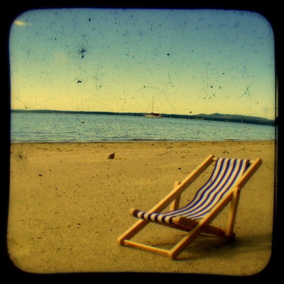 Beach Photo Print Endless Summer Sea Breeze Beach Chair Golden Etsy