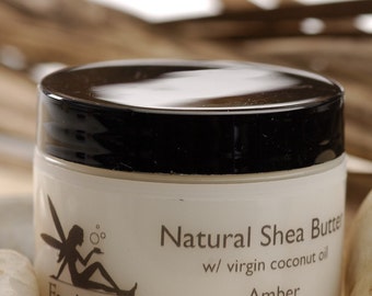 Natural Shea Butter With Virgin Coconut Oil Sandalwood Amber scented